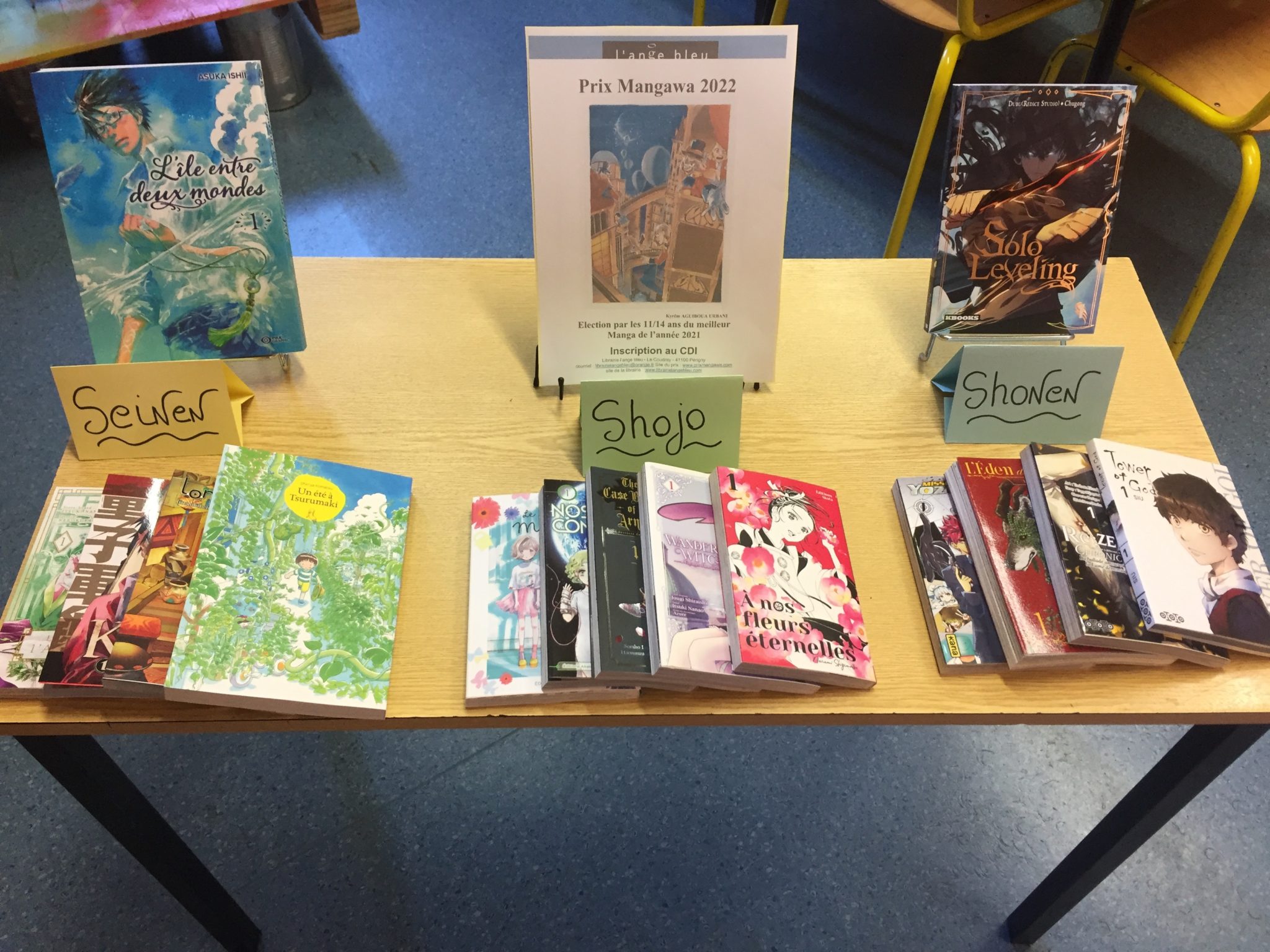 Prix « Mangawa » au collège Jeanne D'Arc de Saint Eloy les Mines